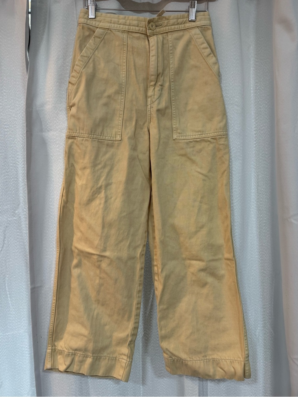 Wide Leg Utility Pants in yellow size OO 24inches good preowned condition Tags
